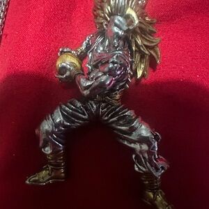 Silver and Gold SSJ3 Goku pendant
